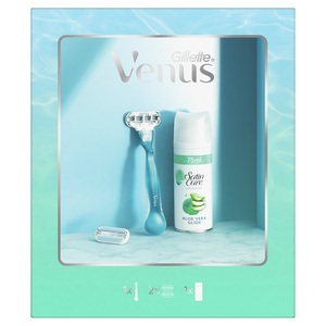Venus Extra Smooth poklon paket (brijač, zamjenska britvica, gel za brijanje 75 ml)