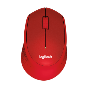 Logitech M330 Silent Plus, optički miš, 1000dpi, bežični, crveni, USB (910-004911)