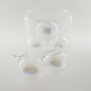 Staklene kuglice 8cm/6kom - transparent