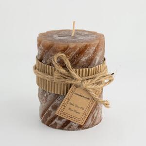 Svijeća frost vijak 7,5xh10cm- smeđa