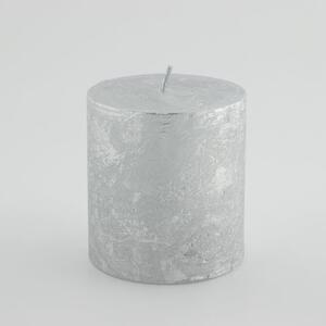 Svijeća metalik 6,8xh7,2cm- srebrna