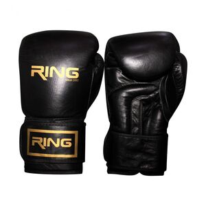 RING rukavice za boks 12 OZ kožne RS 3311, crno/zlatne