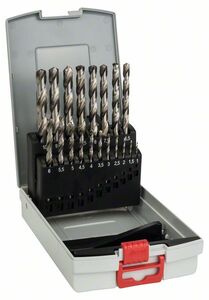 BOSCH ProBox set svrdla za metal HSS-G, DIN 338, 135° 1-10 mm, 135°, 19 kom