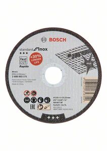 BOSCH Standard for Inox 125x1x22.23 mm rezna ploča ravna WA 60 T BF, 125 mm, 22,23 mm, 1,0 mm