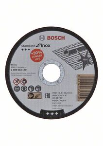 BOSCH Standard for Inox 115x1.6x22.23 mm rezna ploča ravna