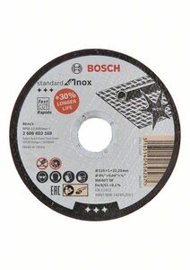 BOSCH Standard for Inox 115x1x22.23 mm rezna ploča ravna
