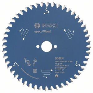 BOSCH List kružne pile Expert For Wood 165x20x2,6/1,6 mm, 48Z ATB