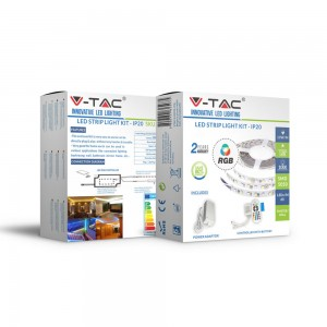V-TAC LED TRAKA - LED traka 10W/m 60 RGB set IP20, rola 5m