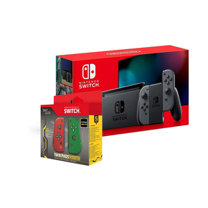 Nintendo Switch Grey Joy-Con + Steelplay Twin Pads kontroler za Switch- Green & Red