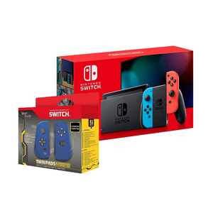 Nintendo Switch Red & Blue Joy-Con + Steelplay Twin Pads kontroler za Switch – Blue