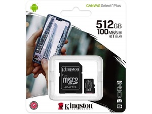 Memorijska kartica Kingston microSDXC, Select plus, Class10, 512GB