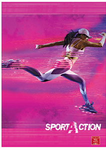 Bilježnica Pigna Sport Action, A4 kvadratići, 42 lista, meki uvez