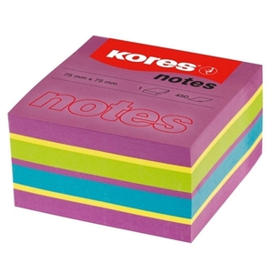 Blok kocka, 75X75/450, Neon, 4 boje, Kores