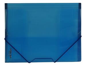 Fascikl s gumicom transparent BLUE INK A4, plava