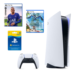 PlayStation 5 B + FIFA 22 PS5 + Horizon Forbidden West PS5 + PS Plus 365 dana