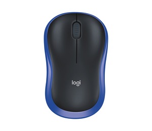 Logitech M185, optički miš, bežični, 1000dpi, crno-plavi (910-002239)