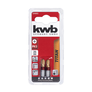 KWB TITAN nastavak za odvijač / PH 3, set 2/1