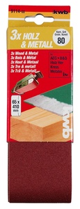 KWB brusna traka za drvo i metal, 65x410 mm, GR 40, 3/1