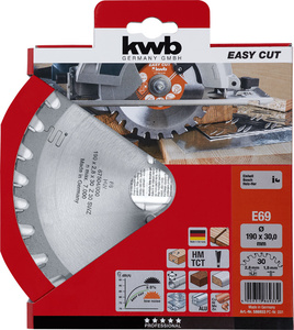 KWB list pile, kružni, 190x30, 30Z, EasyCut