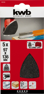 KWB brusna tkanina za višenamjenske brusilice, 97 x 136 mm, 5/1, GR 80