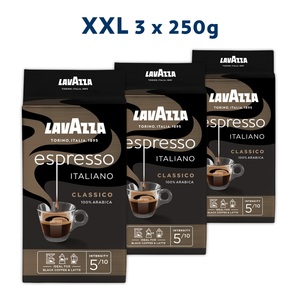 LAVAZZA Espresso 3x250 g, mljevena kava