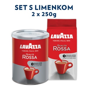 LAVAZZA Qualita Rossa 2x250 g, Set s limenkom