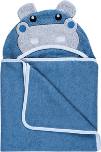 Bubaba ručnik s kapuljačom i ušima hippo 110 x 75 cm