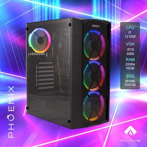 Phoenix FLAME Z-558, Intel i3-12100F, 16GB RAM, 500GB M.2 SSD, nVidia GeForce RTX 3060, Free DOS, stolno računalo