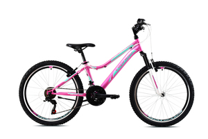 CAPRIOLO dječji bicikl DIAVOLO DX 400 FS  24"/18HT, rozo/plavi