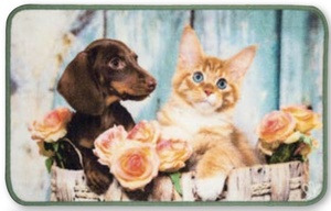 OLIVO TAPETTI otirač ANIMAL DIGITAL, 44 x 75 cm, motiv mačke i psa