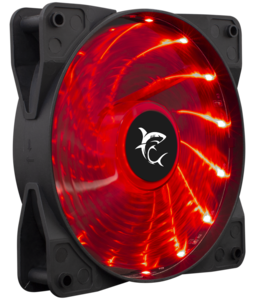 Ventilator za kućište White Shark 12025-3-R Impulse, LED crveno, crni