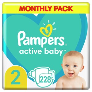 Pampers pelene, ACTIVE Baby Vpp, S2, 228 kom