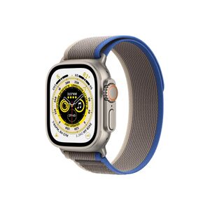 Apple Watch Ultra, 49mm Titanium Case with Blue/Gray Trail Loop - S/M