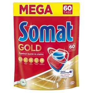 Somat Gold tablete za strojno pranje posuđa, 60 kom