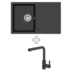 Helika Tesa sudoper SQT101-W + C02 slavina crna