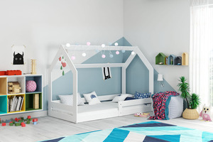 Drveni dječji krevet House 1 - 160x80 - bijeli