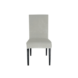 Navlaka za stolicu rastezljiva plišana svijetlo siva