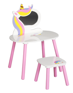 FreeOn kozmetički stol i stolica unicorn, multicolor