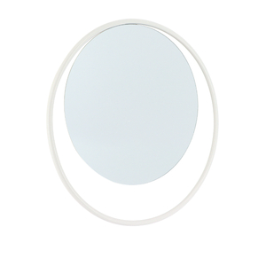 TENDANCE okruglo metalno ogledalo Ø37 cm, bijelo