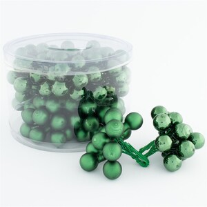 Staklene kuglice na žici 20mm/144kom - Tamno zelena