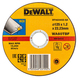 DEWALT rezna ploča za metal 125x1,2x22,23mm - DT42340Z