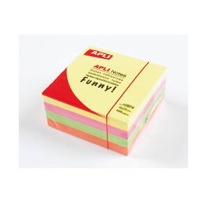 Blok Apli samoljepljiv kocka 75x75mm, boja intenzivna, 400 listova