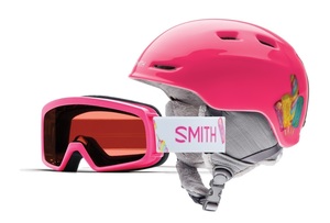 SMITH dječja kaciga i naočale za skijanje,  ZOOM / RASCAL, roza