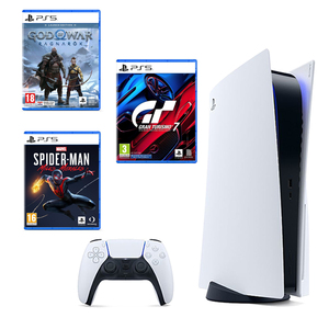 PlayStation 5 C + God of War: Ragnarok PS5 + Gran Turismo 7 PS5 + Marvel's Spider-Man: Miles Morales PS5