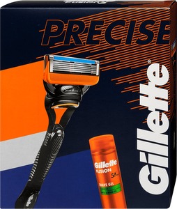 Gillette poklon paket Precise Limited Edition (brijač + gel za brijanje 200 ml)