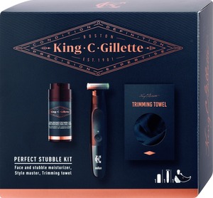 Gillette poklon paket King C (bežični trimer + losion 100 ml + ručnik)