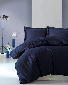 Komplet posteljine Elegant King 240x200 cm, tamno plavi