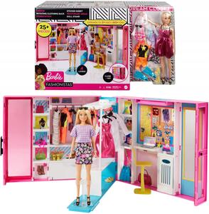Mattel Barbie veliki ormar s Barbie lutkom i 25 modnih dodataka