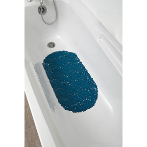 TENDANCE podloga za kadu Bubbles 69 x 36 cm, PVC, plava