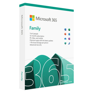 Microsoft 365 Family (1 godina) Medialess ENG, 6GQ-01556